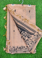 Load image into Gallery viewer, Latest Fancy Cotton Saree in Warli Design Borders