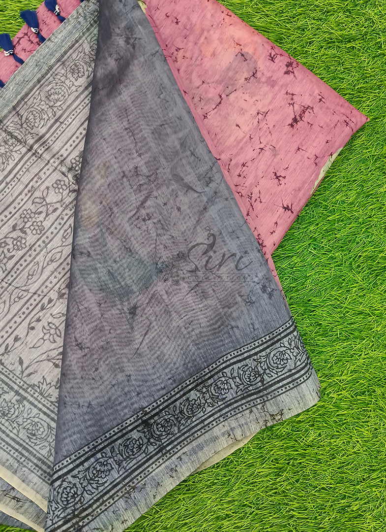 Lovely Digital Print Chanderi Saree