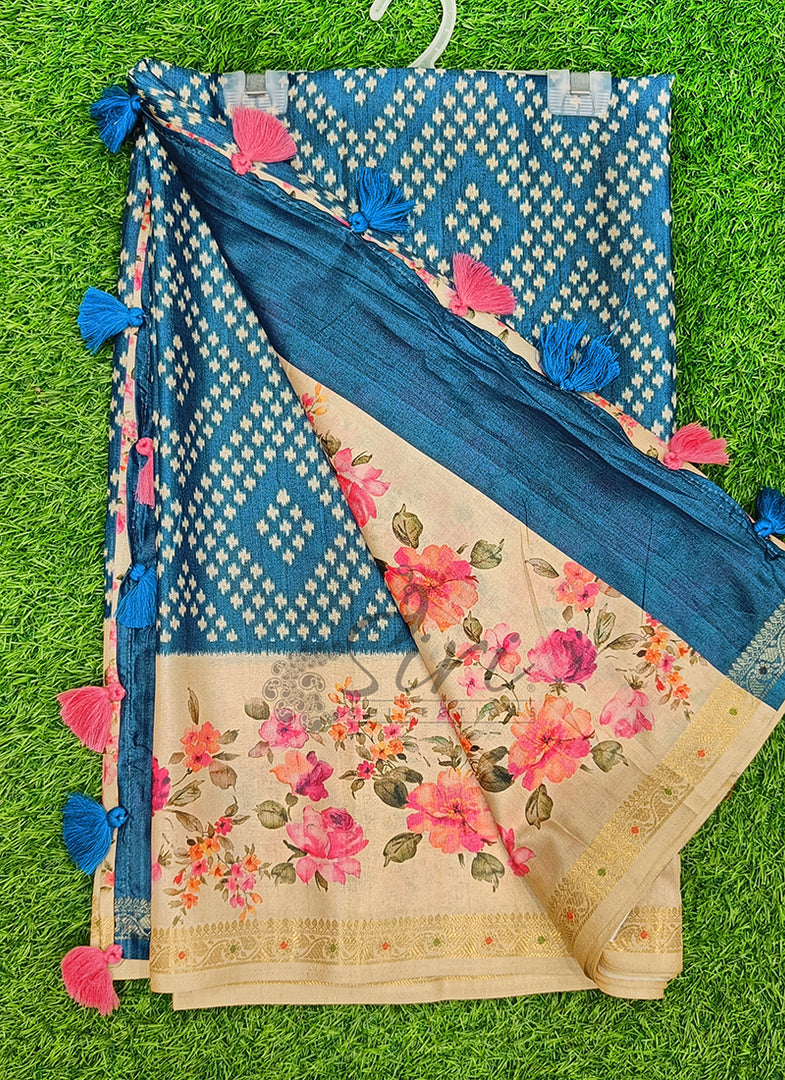 Lovely Digital Print Soft Silk Saree