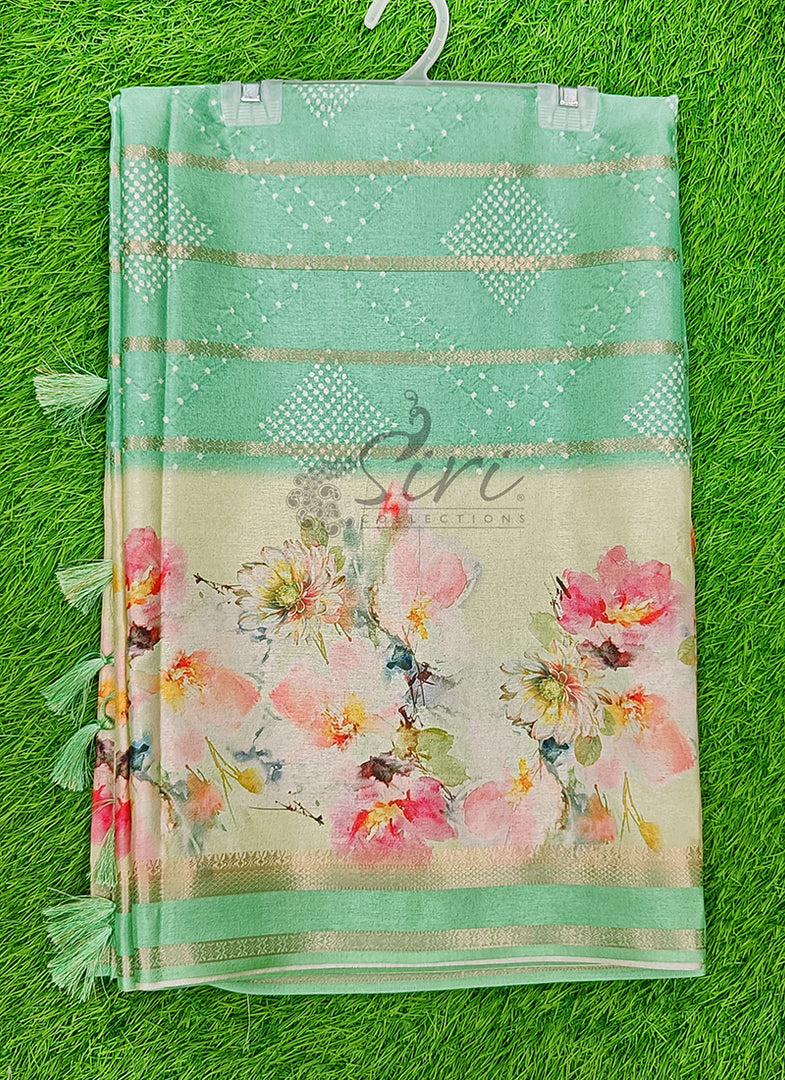 Lovely Digital Print Soft Silk Saree