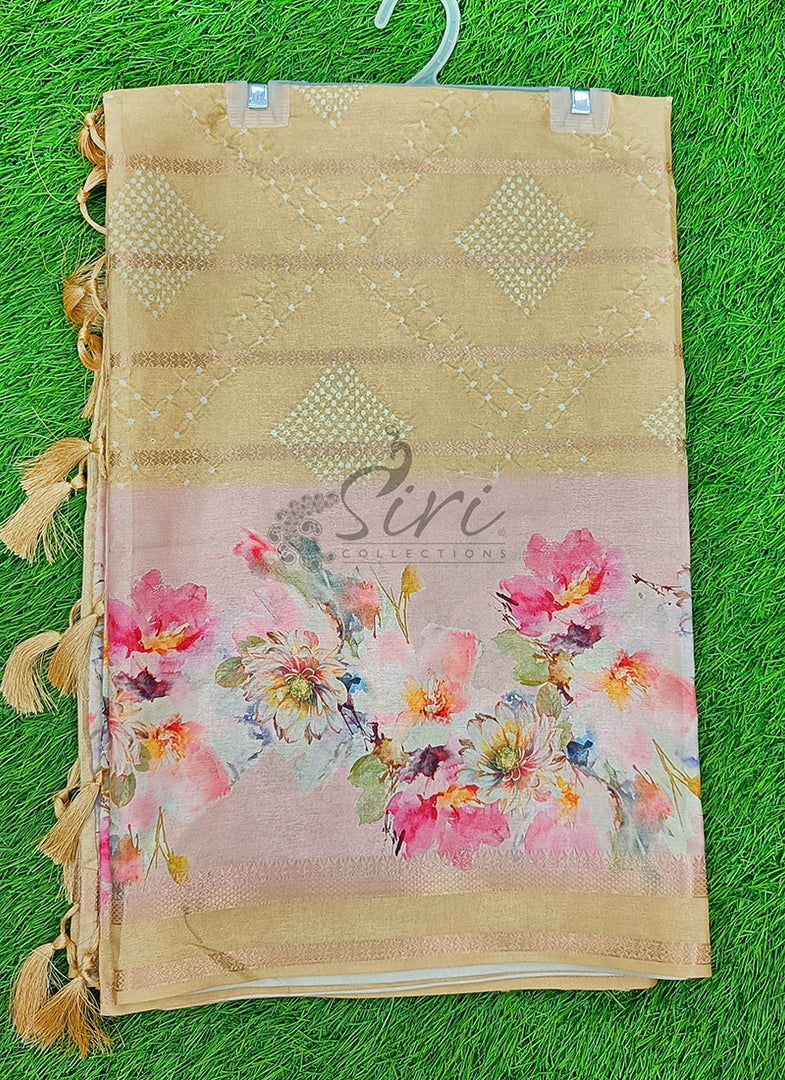 Lovely Digital Print Soft Silk Saree