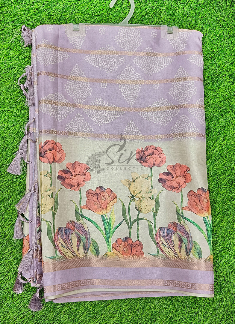 Lovely Digital Print Soft Silk Saree