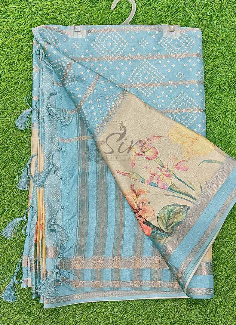 Lovely Digital Print Soft Silk Saree