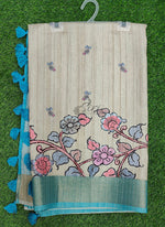 Load image into Gallery viewer, Beautiful Digital Print Fancy Tussar Saree in Kalamkari Design
