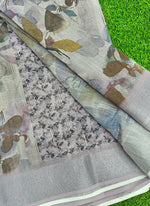 Load image into Gallery viewer, Lovely Digital Print Linen Saree