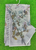 Load image into Gallery viewer, Lovely Digital Print Linen Saree