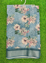 Load image into Gallery viewer, Lovely Digital Print Linen Saree