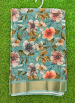Load image into Gallery viewer, Lovely Digital Print Linen Jute Saree