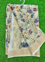 Load image into Gallery viewer, Lovely Digital Print Linen Jute Saree