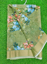 Load image into Gallery viewer, Lovely Digital Print Linen Jute Saree