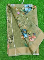 Load image into Gallery viewer, Lovely Digital Print Linen Jute Saree