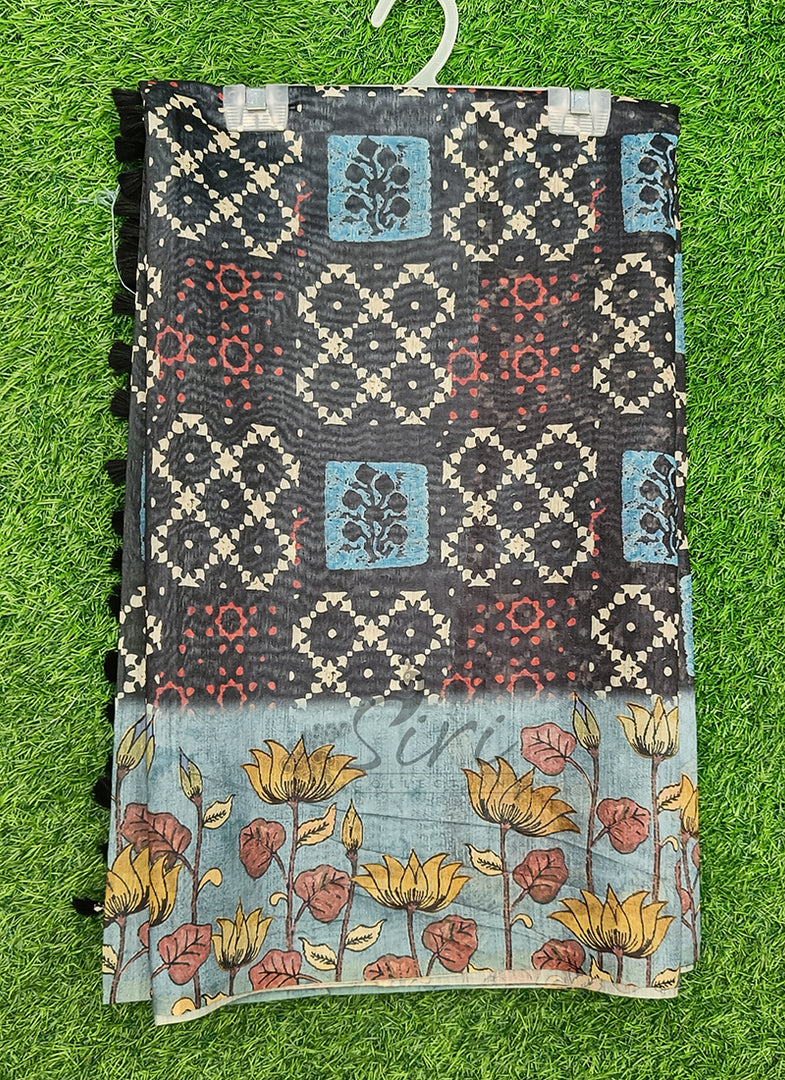 Lovely Digital Print Chanderi Saree