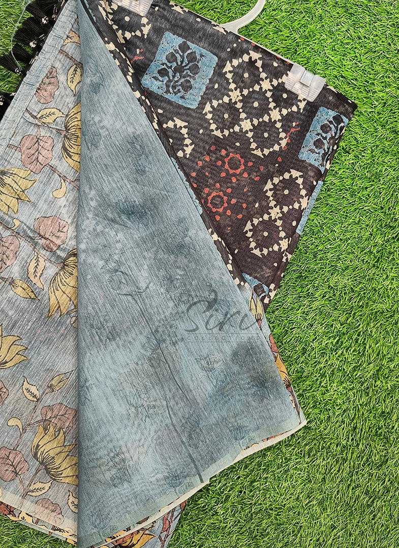 Lovely Digital Print Chanderi Saree