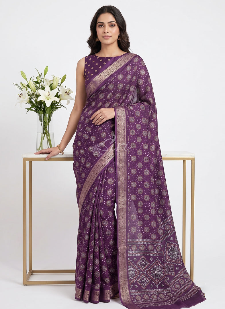 Siri Collections Latest Printed Crepe Silk Saree
