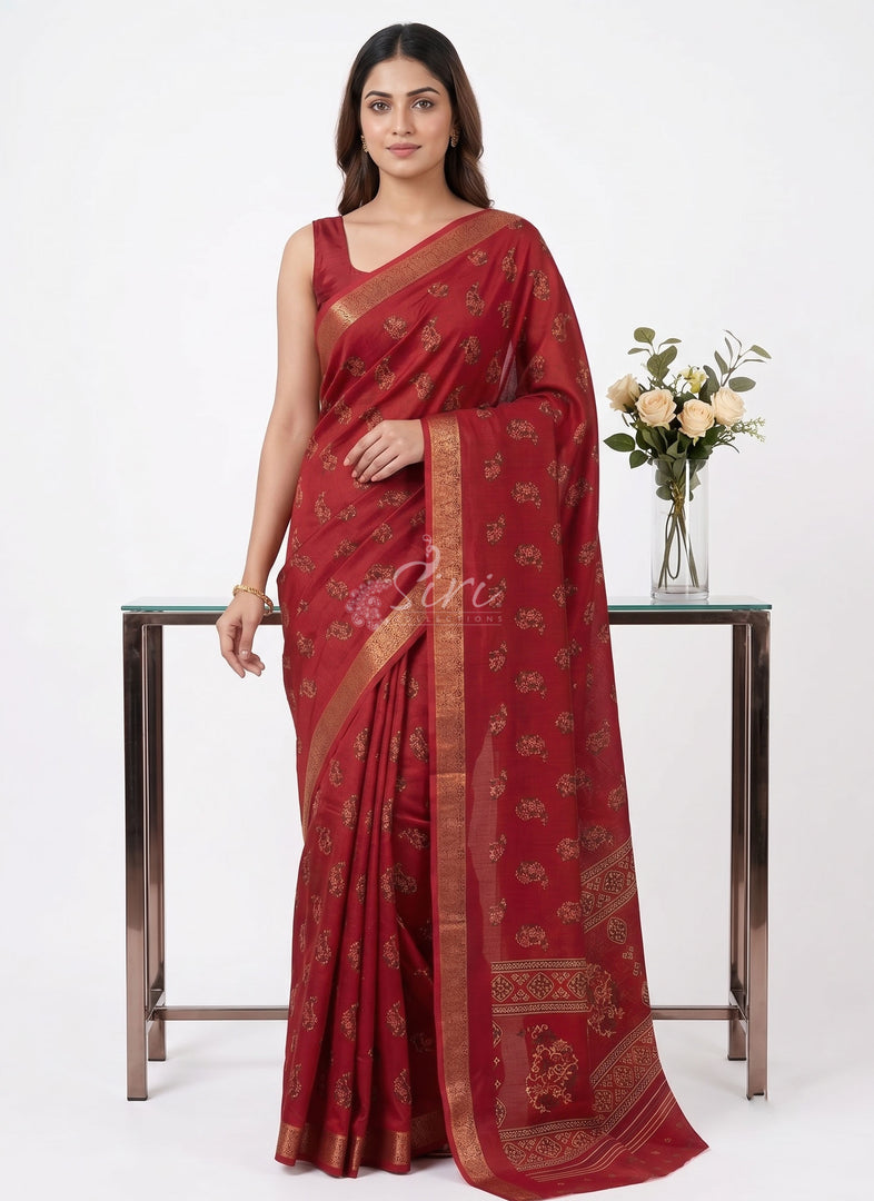 Siri Collections Latest Printed Crepe Silk Saree