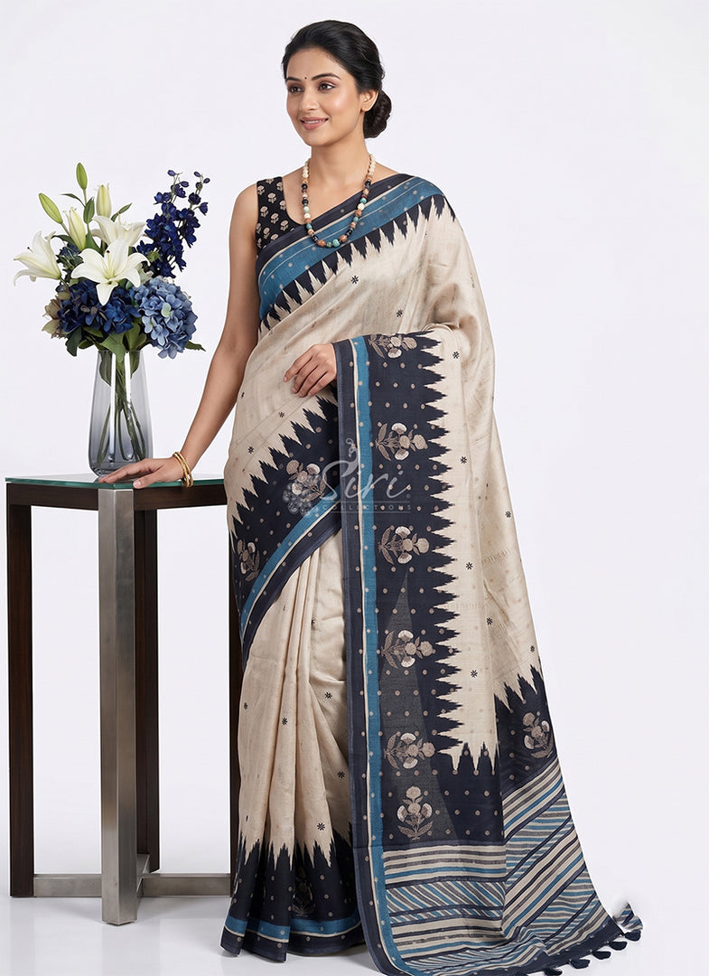 Siri Collections Premium Digital Printed Bhagalpur Silk Saree