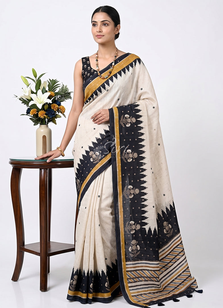Siri Collections Premium Digital Printed Bhagalpur Silk Saree