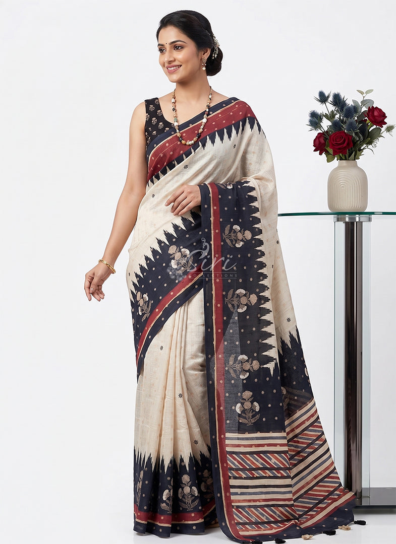 Siri Collections Premium Digital Printed Bhagalpur Silk Saree