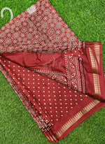 Load image into Gallery viewer, Latest Fancy Silk Saree in Ajrakh Print