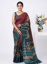 Load image into Gallery viewer, Siri Collections Premium Digital Printed Bhagalpur Silk Saree