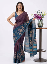 Load image into Gallery viewer, Siri Collections Premium Digital Printed Bhagalpur Silk Saree