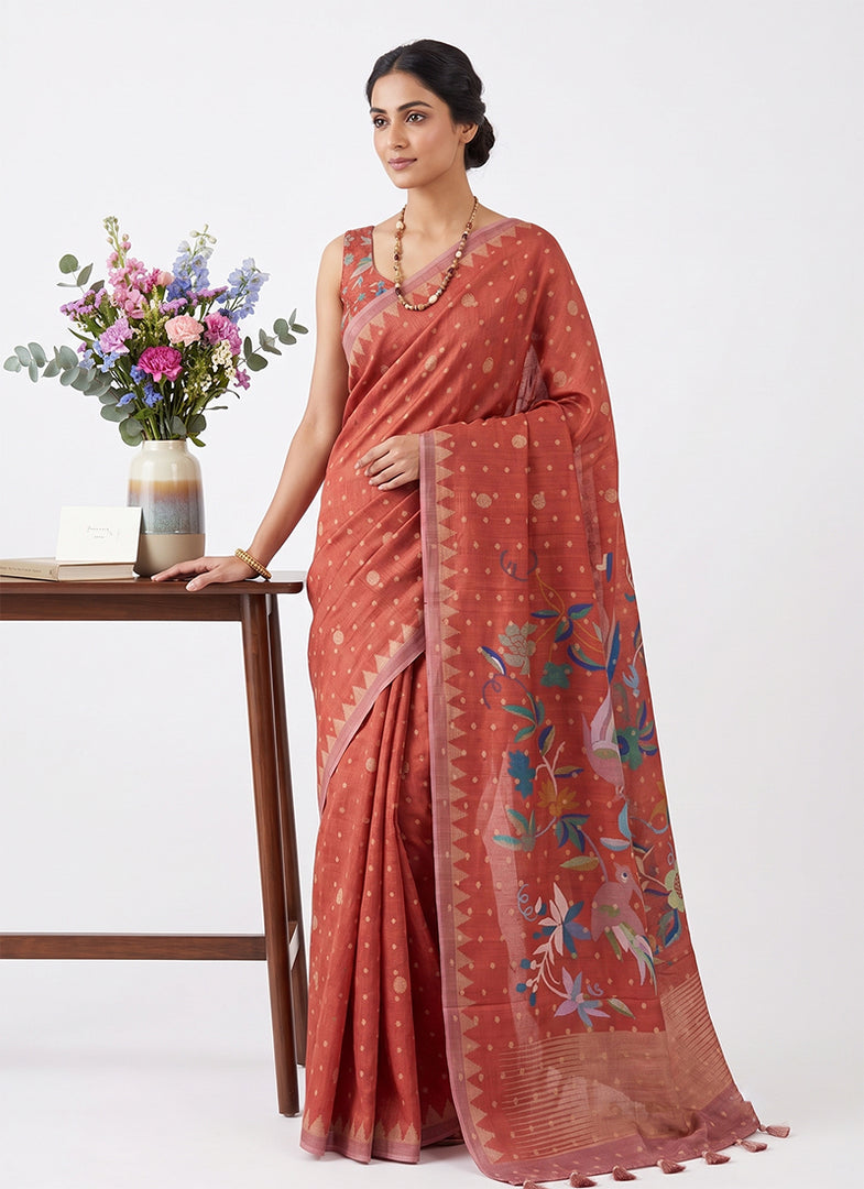 Siri Collections Premium Digital Printed Bhagalpur Silk Saree