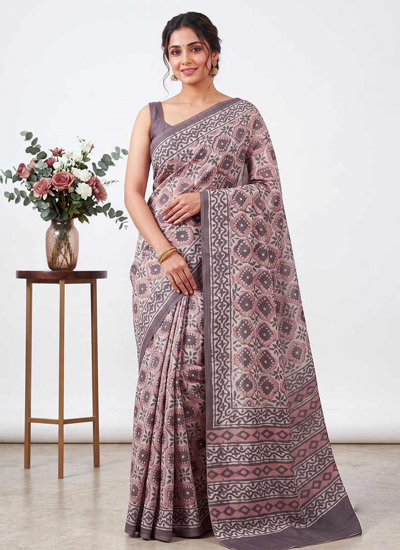 Siri Collections Premium Digital Printed Bhagalpur Silk Saree