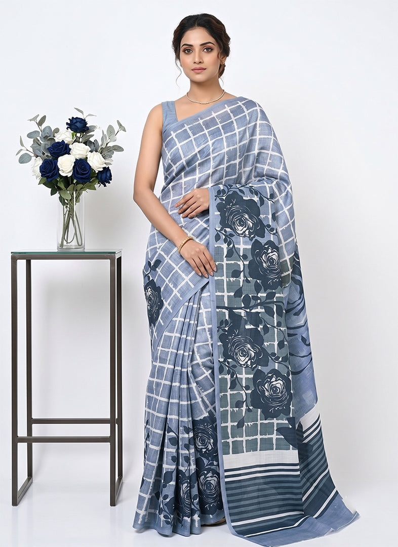 Siri Collections Premium Digital Printed Bhagalpur Silk Saree