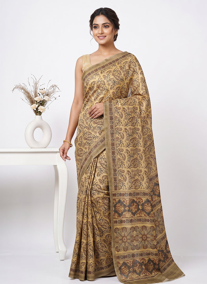 Siri Collections Premium Digital Printed Bhagalpur Silk Saree