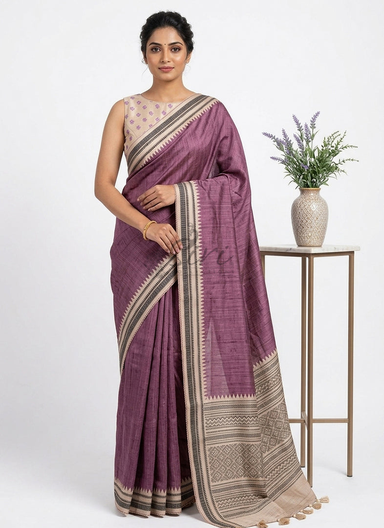 Siri Collections Premium Digital Print Tussar Silk Saree