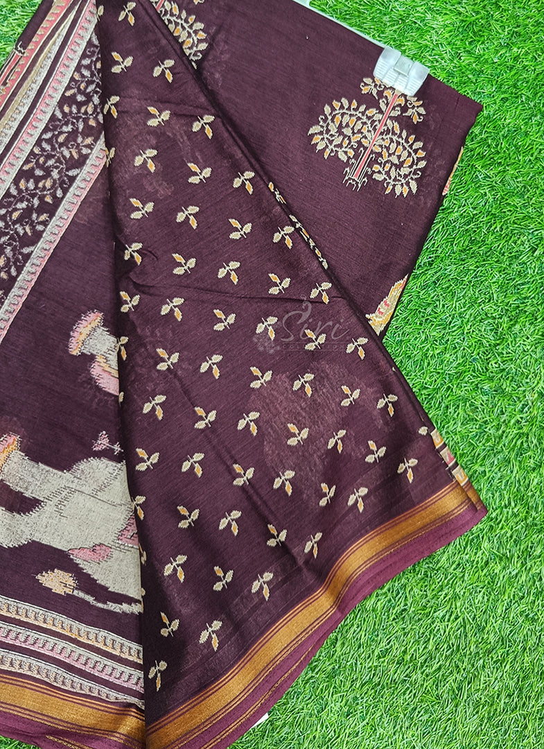 Siri Collections Soft Viscose Chanderi Saree