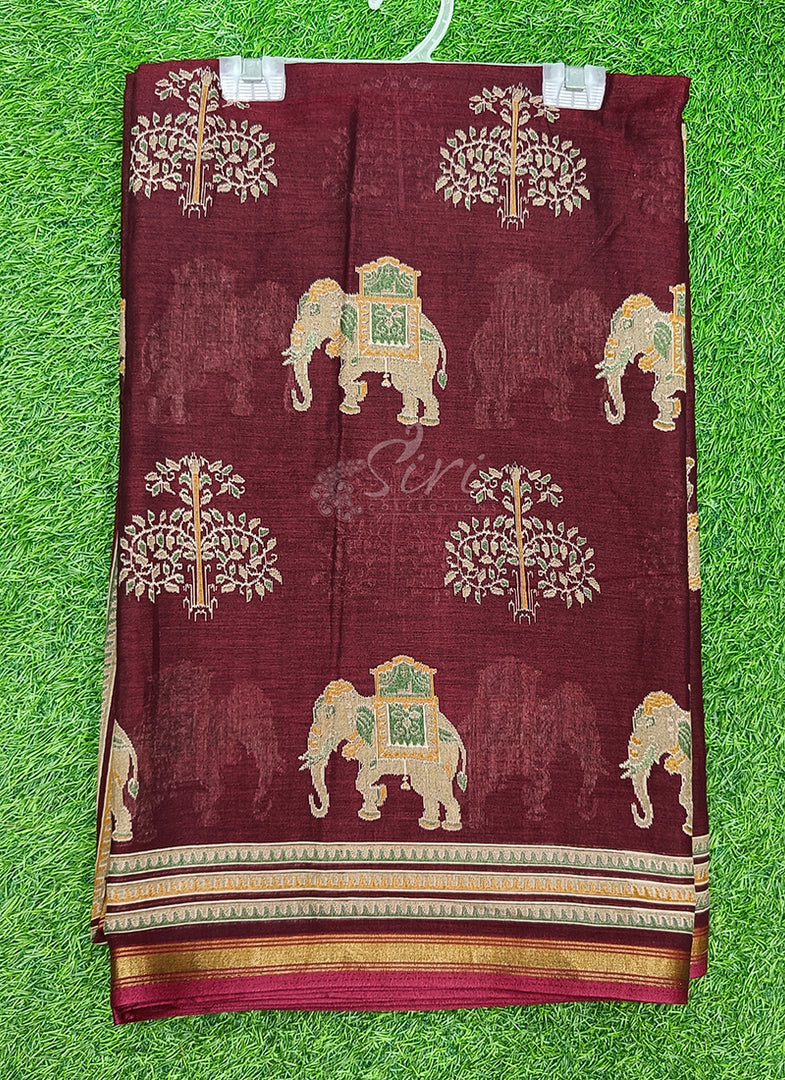 Siri Collections Soft Viscose Chanderi Saree