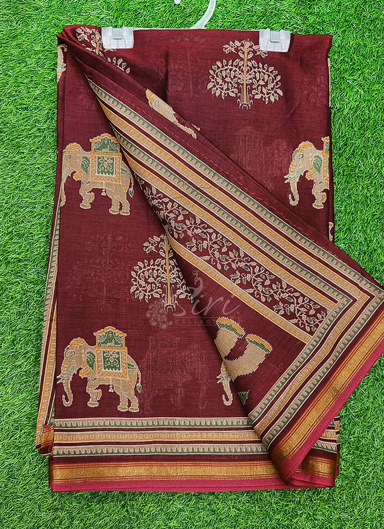 Siri Collections Soft Viscose Chanderi Saree