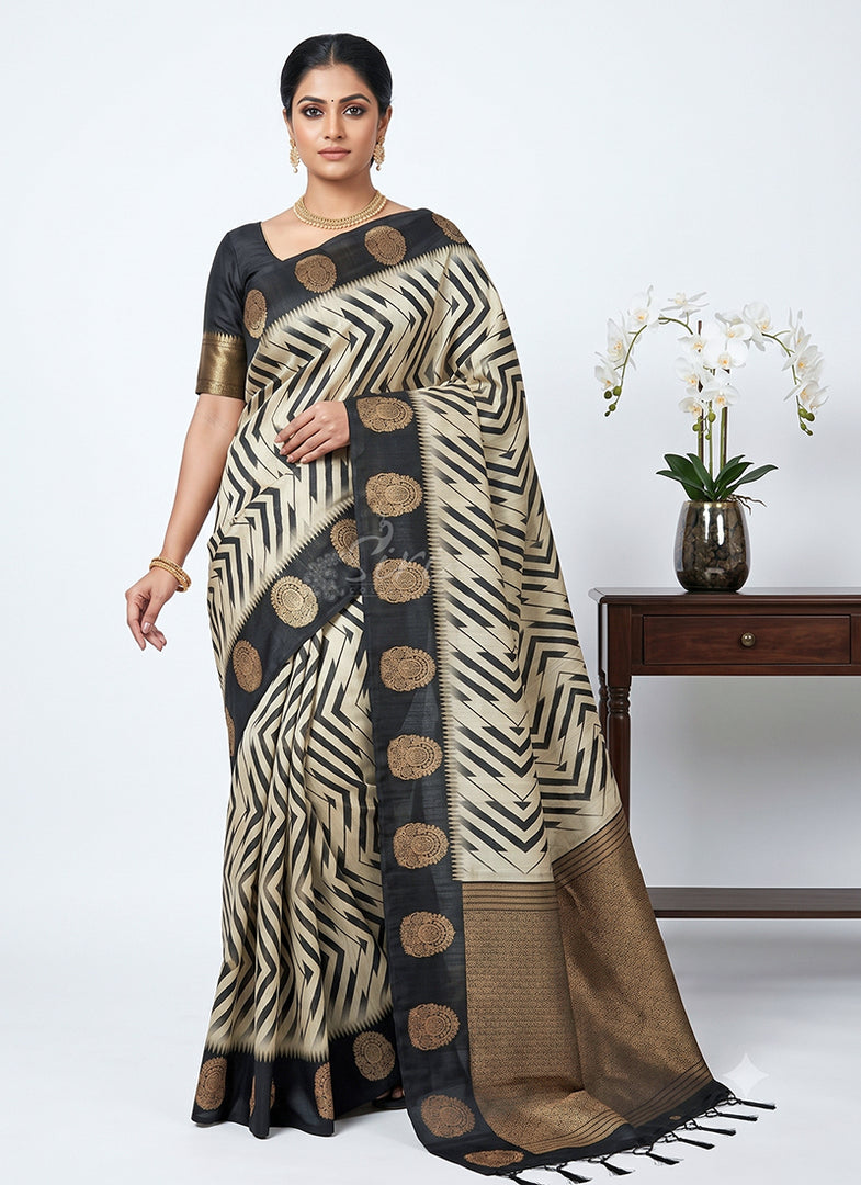 Siri Collections Premium Digital Printed Raw Silk Saree