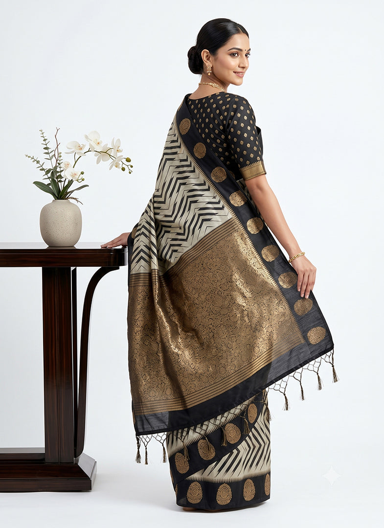 Siri Collections Premium Digital Printed Raw Silk Saree