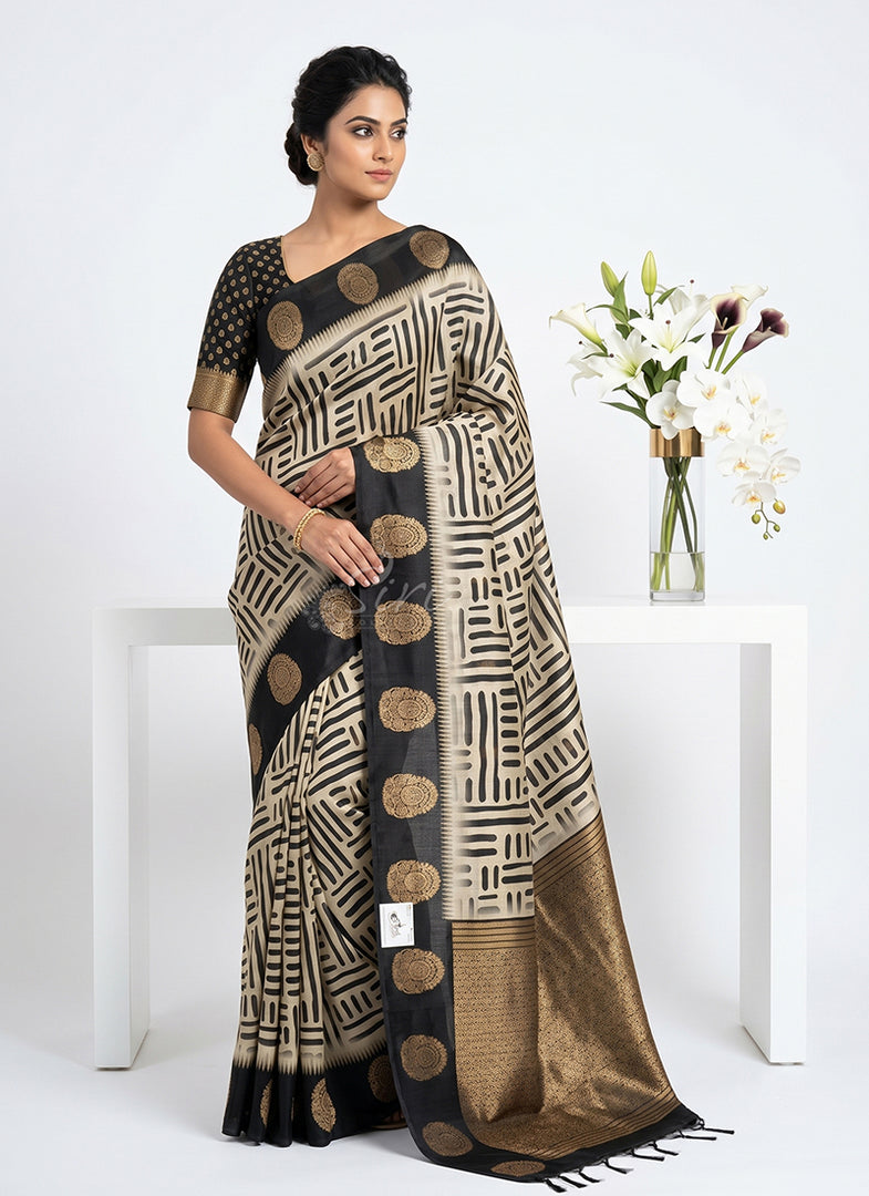 Siri Collections Premium Digital Printed Raw Silk Saree
