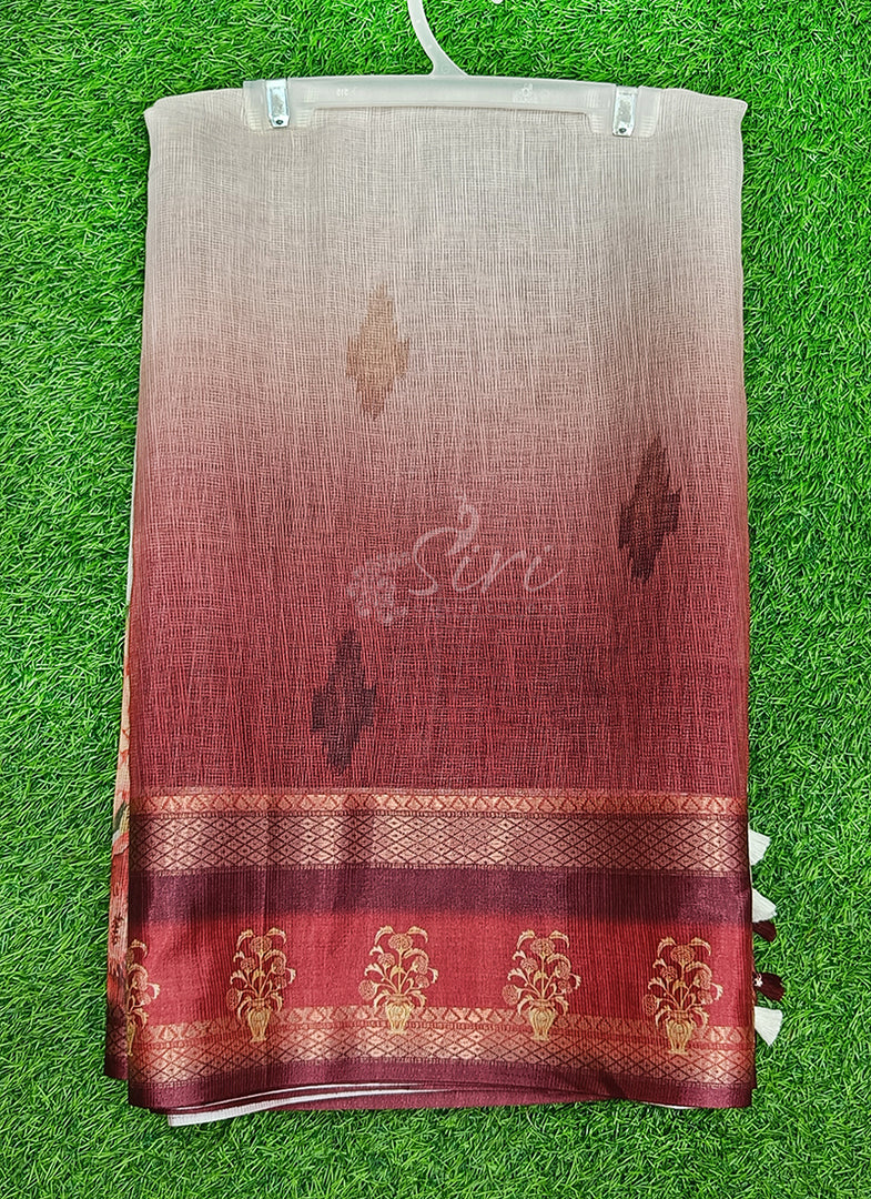 Siri Collections Digital Print Supernet Kota Saree
