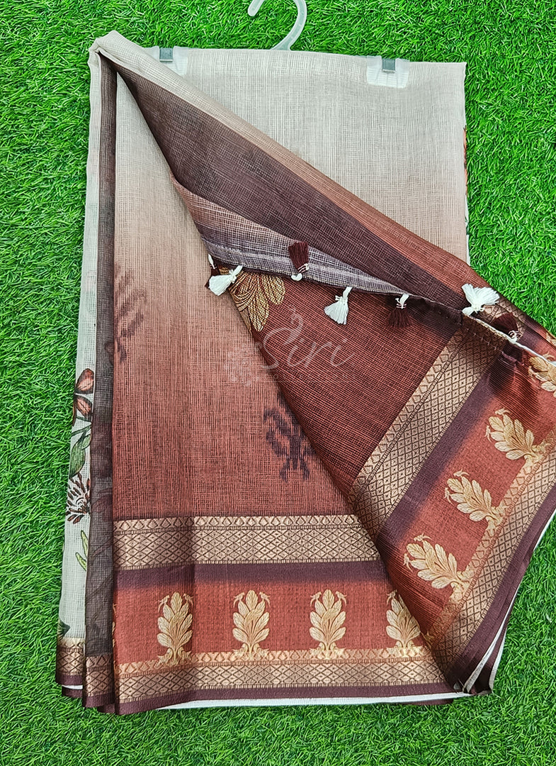 Siri Collections Digital Print Supernet Kota Saree