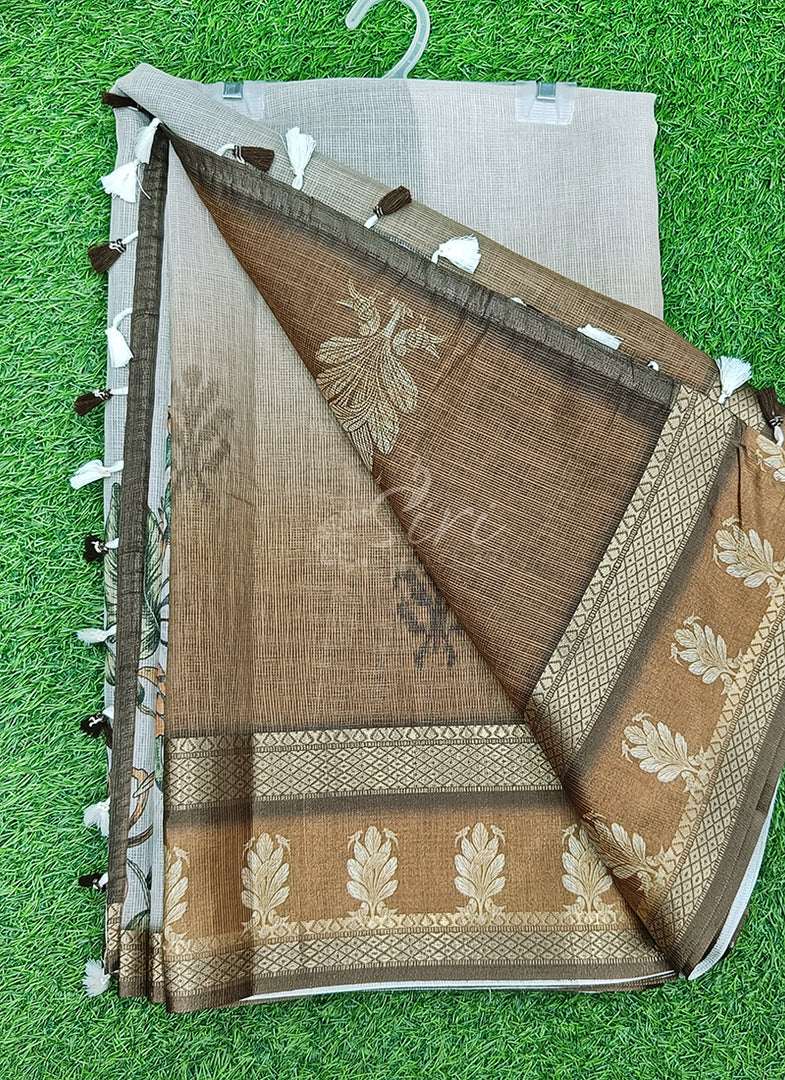 Siri Collections Digital Print Supernet Kota Saree