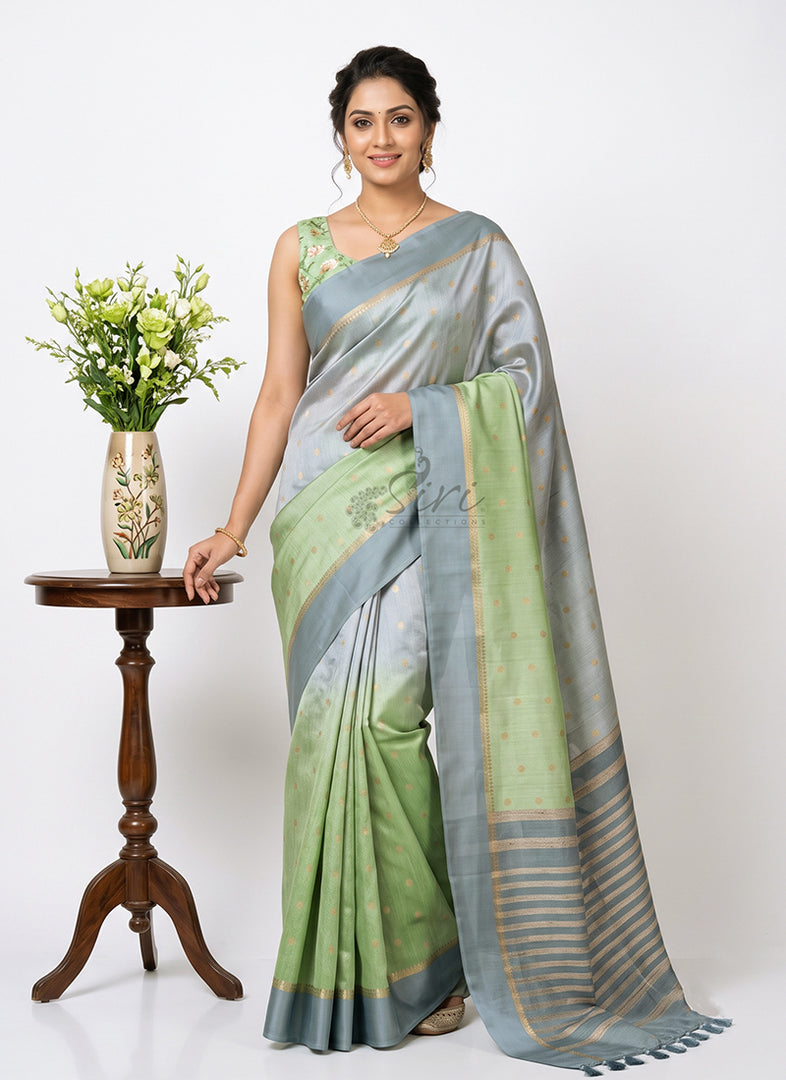Designer Digital Print Shaded Fancy Silk Saree