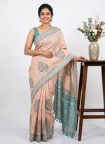 Load image into Gallery viewer, Siri Collections Elegant Soft Linen Saree in Woven Pallu