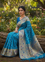 Load image into Gallery viewer, Beautiful Double Shade Paithani Pattu Saree
