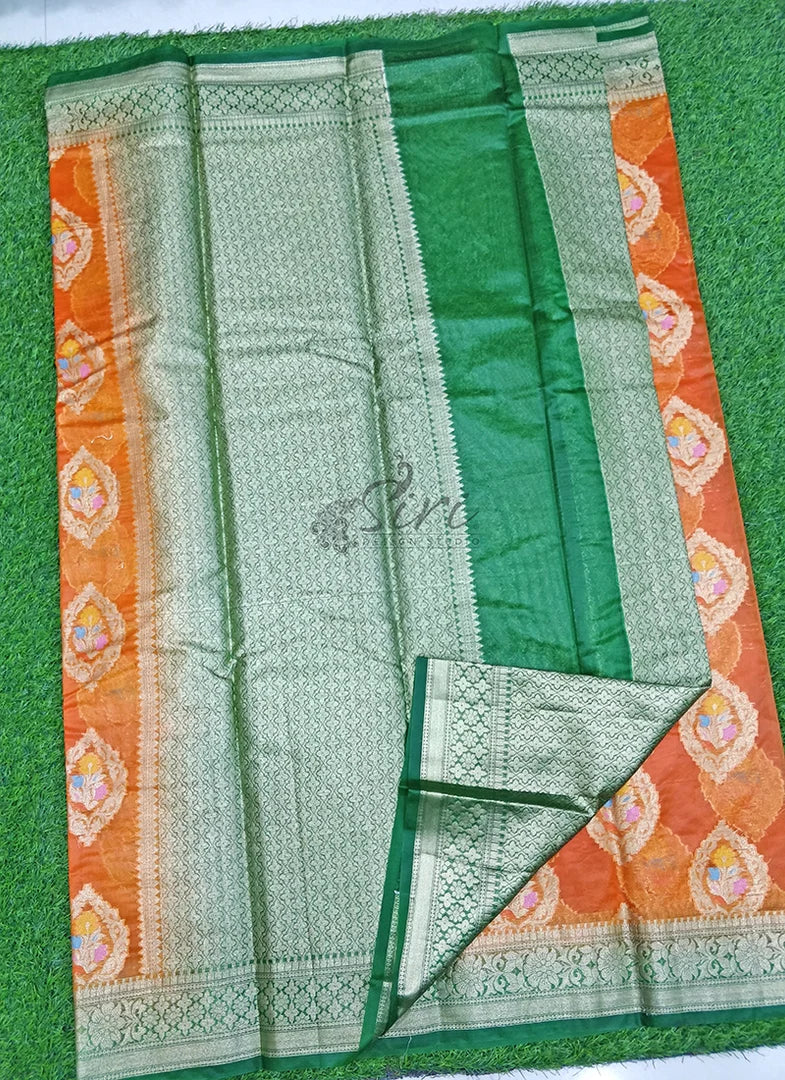 Lightweight Kora Silk Saree with Floral Weave with Blouse