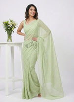 Load image into Gallery viewer, Authentic Garden Vareli Lock Chiffon Brasso Saree