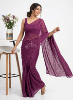 Load image into Gallery viewer, Authentic Garden Vareli Lock Chiffon Brasso Saree