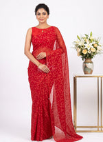 Load image into Gallery viewer, Beautiful Garden Vareli Lock Chiffon Brasso Saree
