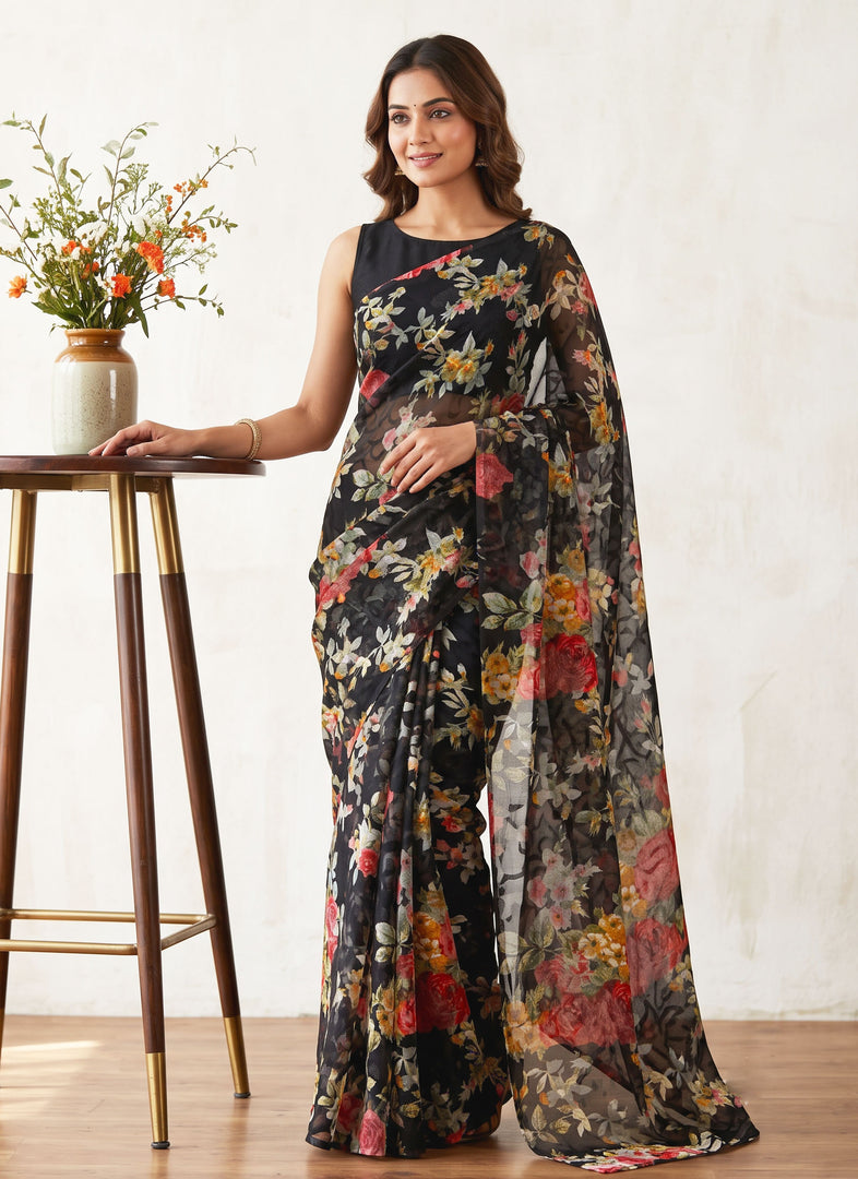 Garden Vareli High Quality Special Spectra Brasso Saree without Blouse