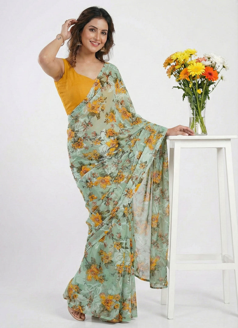 Garden Vareli High Quality Special Spectra Brasso Saree