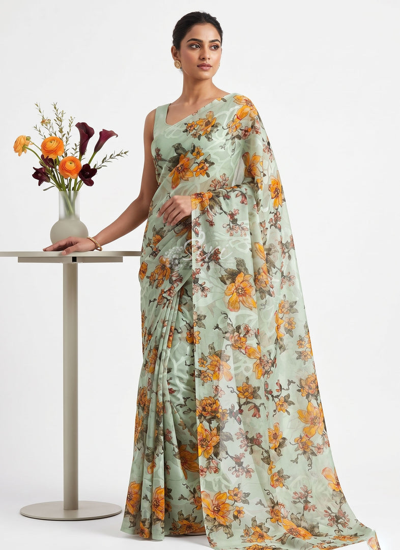 Garden Vareli High Quality Special Spectra Brasso Saree