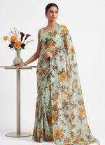 Load image into Gallery viewer, Garden Vareli High Quality Special Spectra Brasso Saree